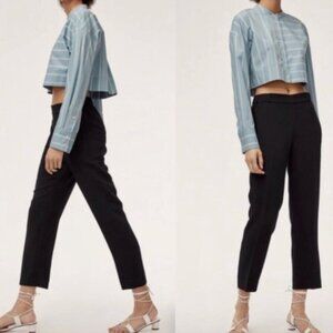 Aritzia Wilfred Darontal Cropped Crepe Dress Pant Trousers So Comfortable! Sz 6
